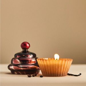 Anthropologie Cupcake Gourmand Cookie Glass Candle NIB